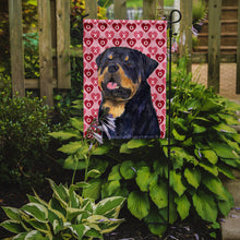 Load image into Gallery viewer, Rottweiler Hearts Love and Valentine's Day Portrait Garden Flag – Decorative Outdoor Yard Flag