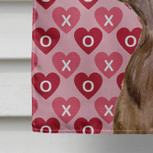 Load image into Gallery viewer, Field Spaniel Hearts Love and Valentine's Day Portrait Flag Canvas House Size