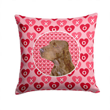 Load image into Gallery viewer, Field Spaniel Hearts Love and Valentine's Day Portrait Throw Pillow - 14x14 Decorative Pillow – Art for Your Home &amp; Patio SS4525PW1414