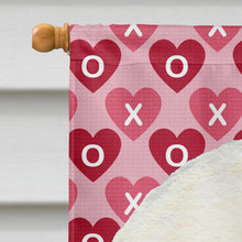 Load image into Gallery viewer, Bichon Frise Hearts Love and Valentine's Day Portrait Flag Canvas House Size