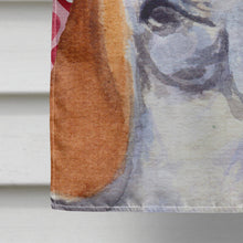 Load image into Gallery viewer, Basset Hound Hearts Love and Valentine's Day Portrait Flag Canvas House Size