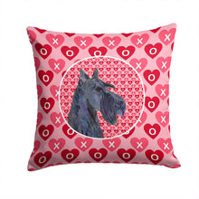 Load image into Gallery viewer, Scottish Terrier Hearts Love Valentine's Day Portrait Throw Pillow - 14x14 Decorative Pillow – Art for Your Home &amp; Patio SS4529PW1414