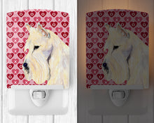 Load image into Gallery viewer, Scottish Terrier Hearts Love Valentine's Day Portrait Ceramic Night Light SS4530CNL