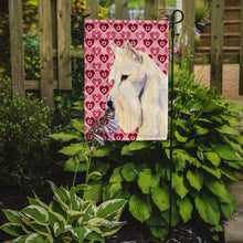 Load image into Gallery viewer, Scottish Terrier Hearts Love Valentine's Day Portrait Garden Flag – Decorative Outdoor Yard Flag
