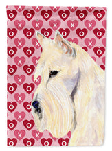 Load image into Gallery viewer, Scottish Terrier Hearts Love Valentine's Day Portrait Garden Flag – Decorative Outdoor Yard Flag