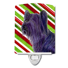 Load image into Gallery viewer, Skye Terrier Candy Cane Holiday Christmas Ceramic Night Light SS4532CNL