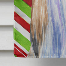 Load image into Gallery viewer, Shih Tzu Candy Cane Holiday Christmas Flag Canvas House Size