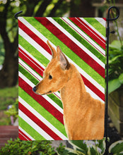 Load image into Gallery viewer, Min Pin Candy Cane Holiday Christmas Garden Flag – Decorative Outdoor Yard Flag