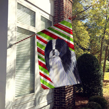 Load image into Gallery viewer, Japanese Chin Candy Cane Holiday Christmas Flag Canvas House Size