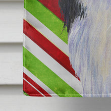 Load image into Gallery viewer, Japanese Chin Candy Cane Holiday Christmas Flag Canvas House Size