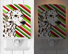 Load image into Gallery viewer, Dalmatian Candy Cane Holiday Christmas Ceramic Night Light SS4538CNL