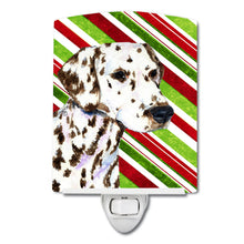 Load image into Gallery viewer, Dalmatian Candy Cane Holiday Christmas Ceramic Night Light SS4538CNL