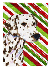 Load image into Gallery viewer, Dalmatian Candy Cane Holiday Christmas Garden Flag – Decorative Outdoor Yard Flag
