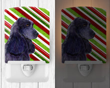 Load image into Gallery viewer, Cocker Spaniel Candy Cane Holiday Christmas Ceramic Night Light SS4540CNL