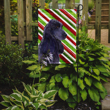 Load image into Gallery viewer, Cocker Spaniel Candy Cane Holiday Christmas Garden Flag – Decorative Outdoor Yard Flag