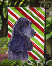 Load image into Gallery viewer, Cocker Spaniel Candy Cane Holiday Christmas Garden Flag – Decorative Outdoor Yard Flag