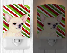 Load image into Gallery viewer, Chihuahua Candy Cane Holiday Christmas Ceramic Night Light SS4541CNL