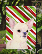 Load image into Gallery viewer, Chihuahua Candy Cane Holiday Christmas Garden Flag – Decorative Outdoor Yard Flag