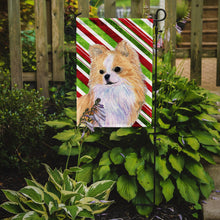 Load image into Gallery viewer, Chihuahua Candy Cane Holiday Christmas Garden Flag – Decorative Outdoor Yard Flag