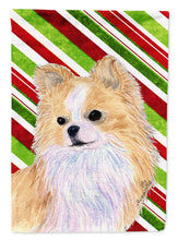 Load image into Gallery viewer, Chihuahua Candy Cane Holiday Christmas Garden Flag – Decorative Outdoor Yard Flag