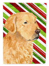 Load image into Gallery viewer, Golden Retriever Candy Cane Holiday Christmas Flag Canvas House Size