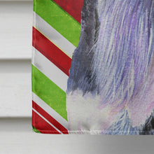 Load image into Gallery viewer, Schnauzer Candy Cane Holiday Christmas Flag Canvas House Size
