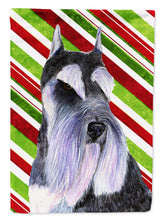 Load image into Gallery viewer, Schnauzer Candy Cane Holiday Christmas Garden Flag – Decorative Outdoor Yard Flag