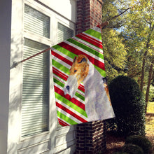 Load image into Gallery viewer, Fox Terrier Candy Cane Holiday Christmas Flag Canvas House Size