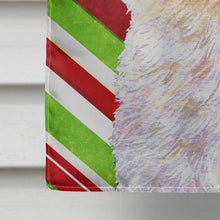 Load image into Gallery viewer, Maltese Candy Cane Holiday Christmas Flag Canvas House Size