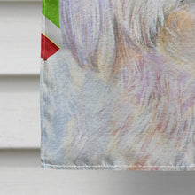 Load image into Gallery viewer, Maltese Candy Cane Holiday Christmas Flag Canvas House Size
