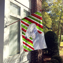 Load image into Gallery viewer, Bedlington Terrier Candy Cane Holiday Christmas Flag Canvas House Size