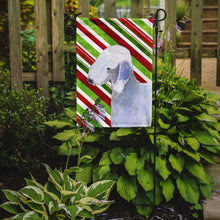 Load image into Gallery viewer, Bedlington Terrier Candy Cane Holiday Christmas Garden Flag – Decorative Outdoor Yard Flag