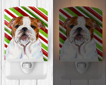 Load image into Gallery viewer, Bulldog English Candy Cane Holiday Christmas Ceramic Night Light SS4553CNL