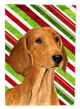 Load image into Gallery viewer, Dachshund Candy Cane Holiday Christmas Garden Flag – Decorative Outdoor Yard Flag