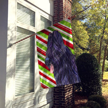 Load image into Gallery viewer, Briard Candy Cane Holiday Christmas Flag Canvas House Size
