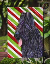Load image into Gallery viewer, Briard Candy Cane Holiday Christmas Garden Flag – Decorative Outdoor Yard Flag
