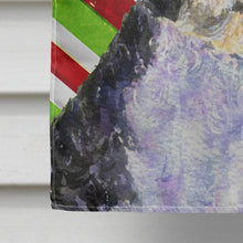 Load image into Gallery viewer, Portuguese Water Dog Candy Cane Holiday Christmas Flag Canvas House Size