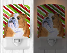 Load image into Gallery viewer, Bulldog English Candy Cane Holiday Christmas Ceramic Night Light SS4560CNL