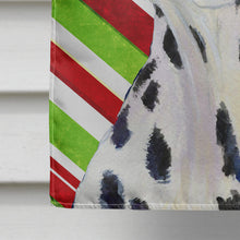 Load image into Gallery viewer, Dalmatian Candy Cane Holiday Christmas Flag Canvas House Size