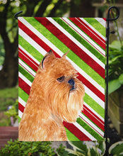 Load image into Gallery viewer, Brussels Griffon Candy Cane Holiday Christmas Garden Flag – Decorative Outdoor Yard Flag