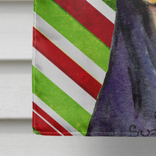 Load image into Gallery viewer, Doberman Candy Cane Holiday Christmas Flag Canvas House Size