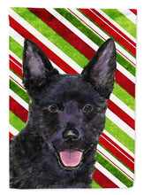 Load image into Gallery viewer, Australian Kelpie Candy Cane Holiday Christmas Flag Canvas House Size