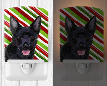 Load image into Gallery viewer, Australian Kelpie Candy Cane Holiday Christmas Ceramic Night Light SS4567CNL