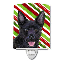 Load image into Gallery viewer, Australian Kelpie Candy Cane Holiday Christmas Ceramic Night Light SS4567CNL