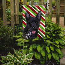 Load image into Gallery viewer, Australian Kelpie Candy Cane Holiday Christmas Garden Flag – Decorative Outdoor Yard Flag