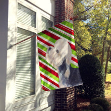Load image into Gallery viewer, Dandie Dinmont Terrier Candy Cane Holiday Christmas Flag Canvas House Size