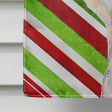 Load image into Gallery viewer, Dandie Dinmont Terrier Candy Cane Holiday Christmas Flag Canvas House Size