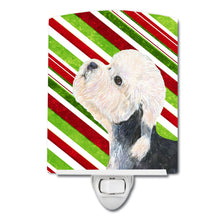 Load image into Gallery viewer, Dandie Dinmont Terrier Candy Cane Holiday Christmas Ceramic Night Light SS4572CNL