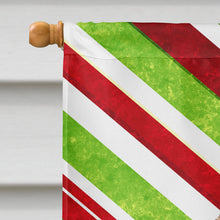 Load image into Gallery viewer, Irish Wolfhound Candy Cane Holiday Christmas Flag Canvas House Size