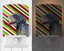 Load image into Gallery viewer, Irish Wolfhound Candy Cane Holiday Christmas Ceramic Night Light SS4575CNL